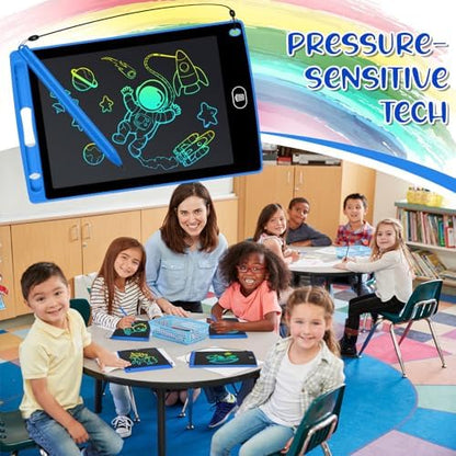 Zhehao 20 Pack 8.5 Inch LCD Writing Tablet Drawing Board,Blue,Classic