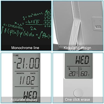 Electronic Desktop Calendar Rechargeable Writing Notepad with Digital Clock