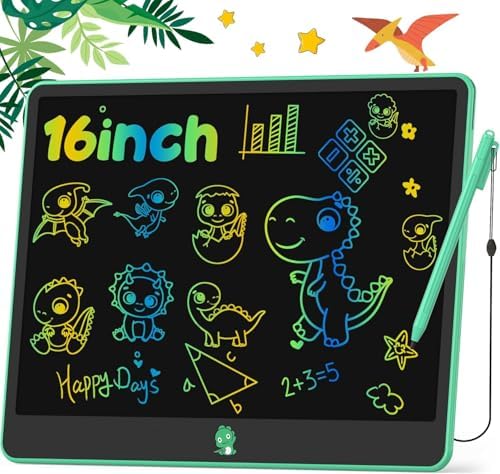 Hockvill LCD Writing Tablet for Kids 16 Inch, Toys for Girls Boys Drawing Pad for 3 4 5 6 7 Year Old Kid, Toddler Doodle Board Christmas Birthday Gift for Children
