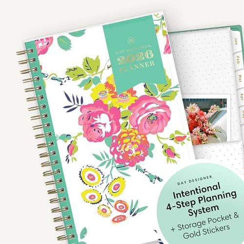 Blue Sky Day Designer 2026 Weekly & Monthly Planner, 5"x8", Peyton White
