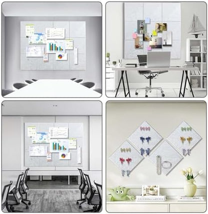 48" x 36" Large Cork Board Alternative&Felt Bulletin Board, Light Gray