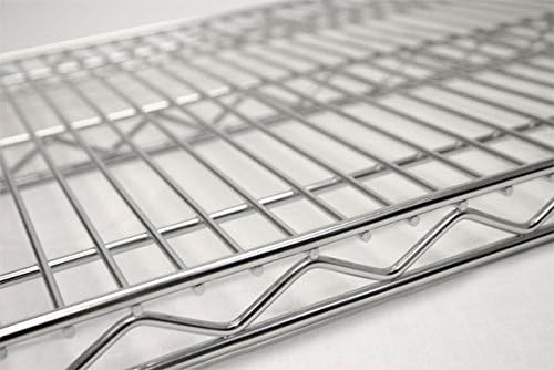 Omega 21" Deep x 48" Wide x 86" High 3 Tier Chrome Starter Shelving Unit