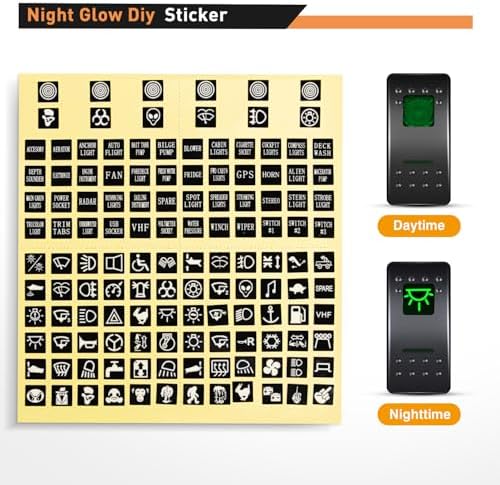 Nilight 8 Gang Rocker Switch Panel 5Pin On Off Toggle Switch Aluminum Holder 12V 24V Dash Pre-Wired Green Backlit Switches for Automotive Cars Marine Boats RVs Truck, 2 Years Warranty