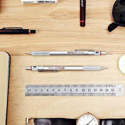 rOtring 600 Mechanical Pencil | HB 0.5 mm | Red All-Metal Body | Hexagonal Barrel