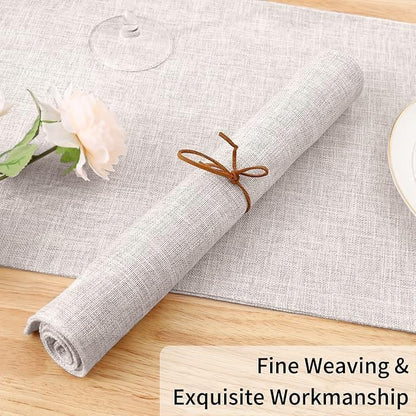 Homaxy Cloths Placemats for Dining Table Set of 4, 13" x 19", Beige