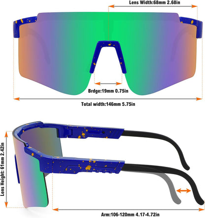 MALIDAK Sports Sunglasses for Mens Women Youth Baseball Sunglasses UV400 Protection Men Cycling Glasses