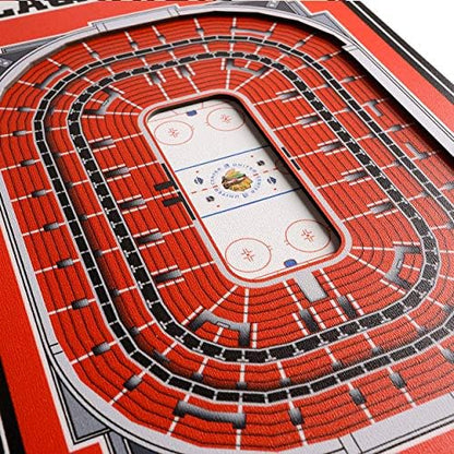 YouTheFan NHL Chicago Blackhawks 3D 8 x 32 Stadium Banner