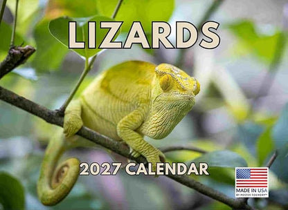 Lizard Calendar 2027 Monthly Wall Calender 12 Month