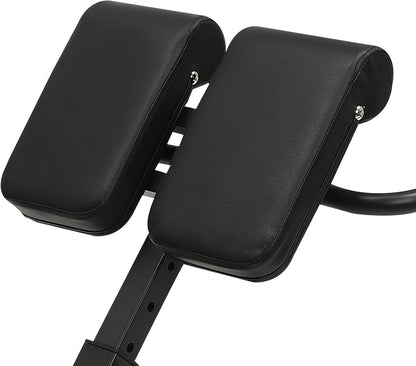 Roman Chair, Back Extension Sit up Bench, Multi-Functional Bench Foldable Flat, Hip Thrust Machine, 330 lbs Weight Capacity, Fitness Equipment for Home Workout, Gym