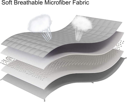 L'AGRATY Weighted Blanket - 80"x87" 25lbs Cooling Breathable Heavy Blanket Microfiber Material with Glass Beads for Adult All-Season Summer Fall Winter Soft Thick Comfort