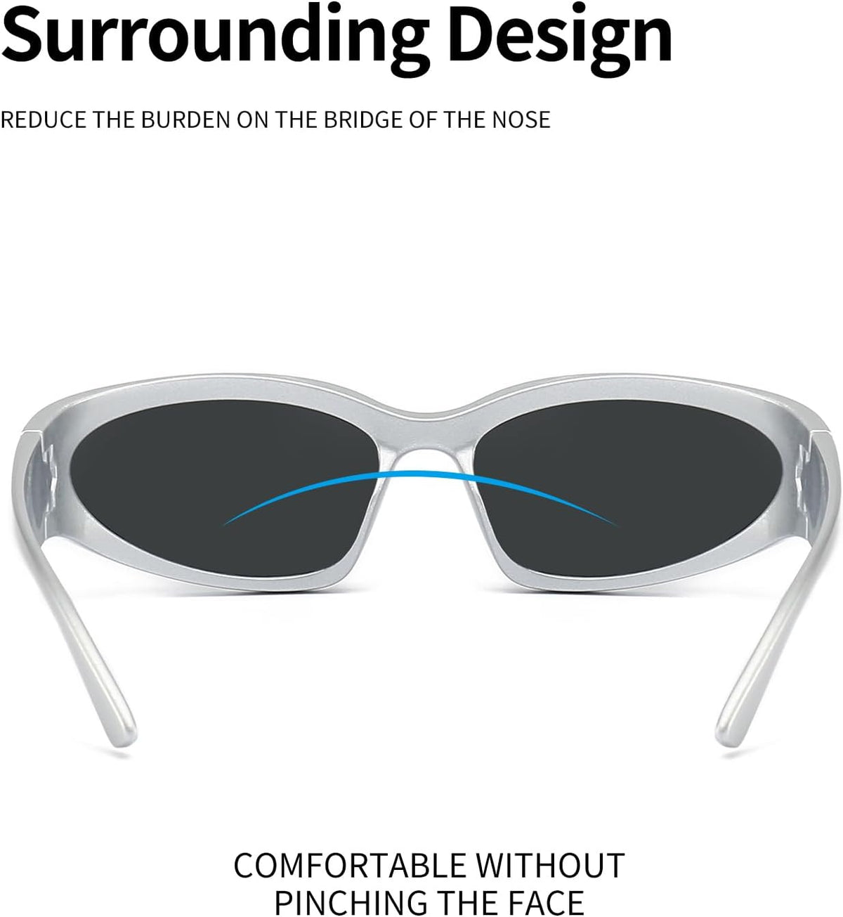 SOAR&EAGLE Y2K 3Pack Polarized sunglasses Wrap Around Men's Women's sunglasses Fashion Sport Shades Sun Glasses