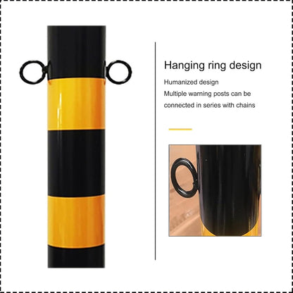 Safety Barrier Bollard for Driveways, Parking Bollard for Warehouse, Traffic Barricade Cones, Parking Stopper for Garage, for Construction Sites etc(Black (4PCS))