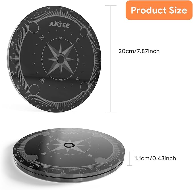 Lazy Susan Turntable Organizer for Cabinet Pantry Kitchen Countertop Computer Cupboard, 8 inch