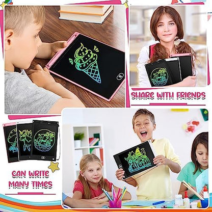 Zhehao 24 Pcs LCD Writing Tablet Kids Board, Soft Color, Round Style