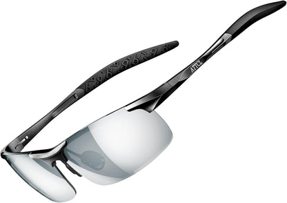 ATTCL Men's Sports Polarized Sunglasses Men for Driving running Fishing Golf - UV Protection Sun glasses Metal Frame
