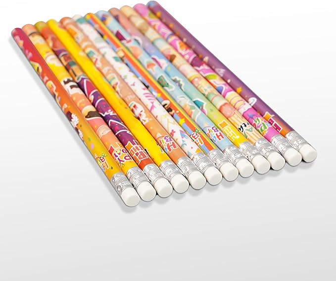 192pcs Birthday Pencils with Eraser Wood Pencils Bulk for Birthday Gift Office Supply (birthday, 192)