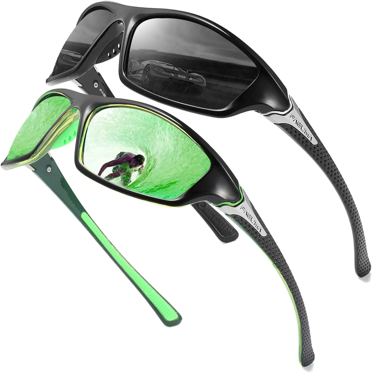 FAGUMA Sports Polarized Sunglasses For Men Cycling Driving Fishing UV400 Protection