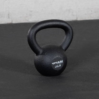 Titan Fitness 20 LB Cast Iron Kettlebell, Single Piece Casting, LB Markings, Full Body Workout