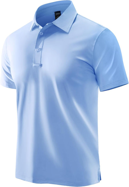 MIER Polo Shirts for Men Short Sleeve Dry Fit Performance Golf Tennis Active Collared Shirts, UPF 50+ Sun Protection