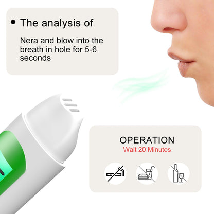 Ketone Breath Meter, Built in Rechargeable Battery Ketosis Tester, Helps You Enter Ketosis Easily(mmol/L) (White)