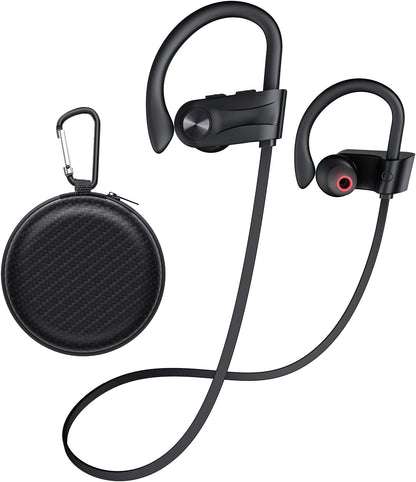 JOYWISE Bluetooth Headphones, Wireless Earbuds Bluetooth 5.3 Headphones with 16Hrs Playtime Stereo Bass Headsets, IPX7 Waterproof Running Earphones for Sports, Black