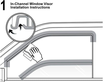 2pcs Compatible With 93-11 Ranger In Channel Style Sun Rain Guard Durable Side Window Wind Deflectors Dark Smoke Vent Window Visors