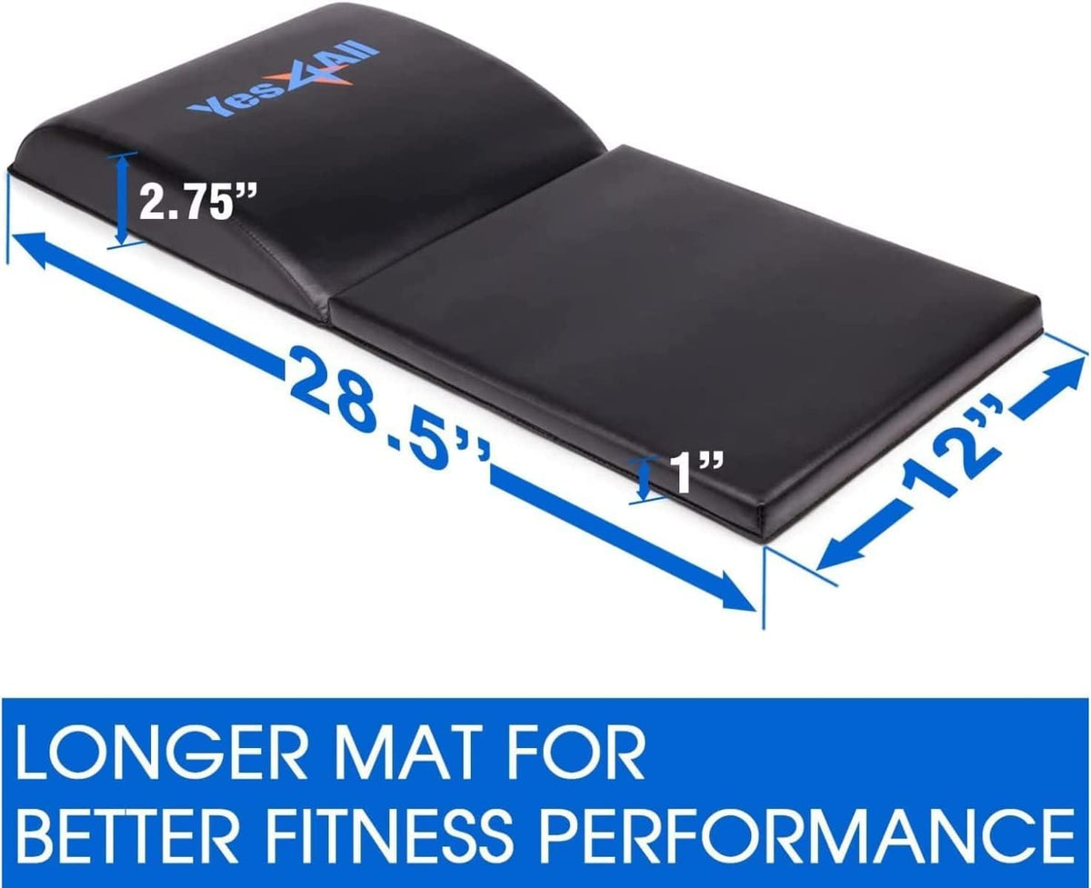 Yes4All Ab Exercise Mat Tailbone & No Tailbone, Foldable Abdominal Sit Up Support Pad, Abs Workout Equipment for Core Training and Lower Back