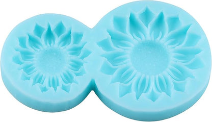 Sunflower Silicone Molds 3D Flower Fondant Mold for Cake Decorating Cupcake Topper Chocolate Candy Gum Paste Polymer Clay