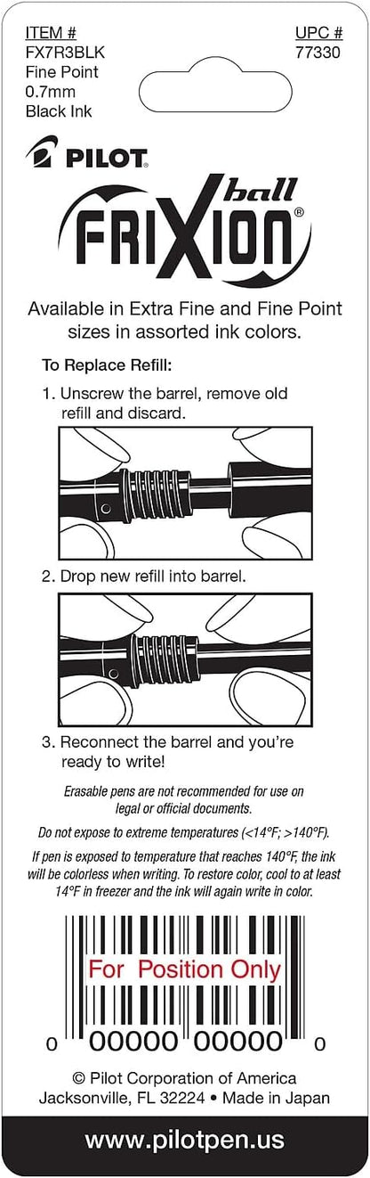 Pilot, Fine Point 0.7 mm, Pack of 3, Black