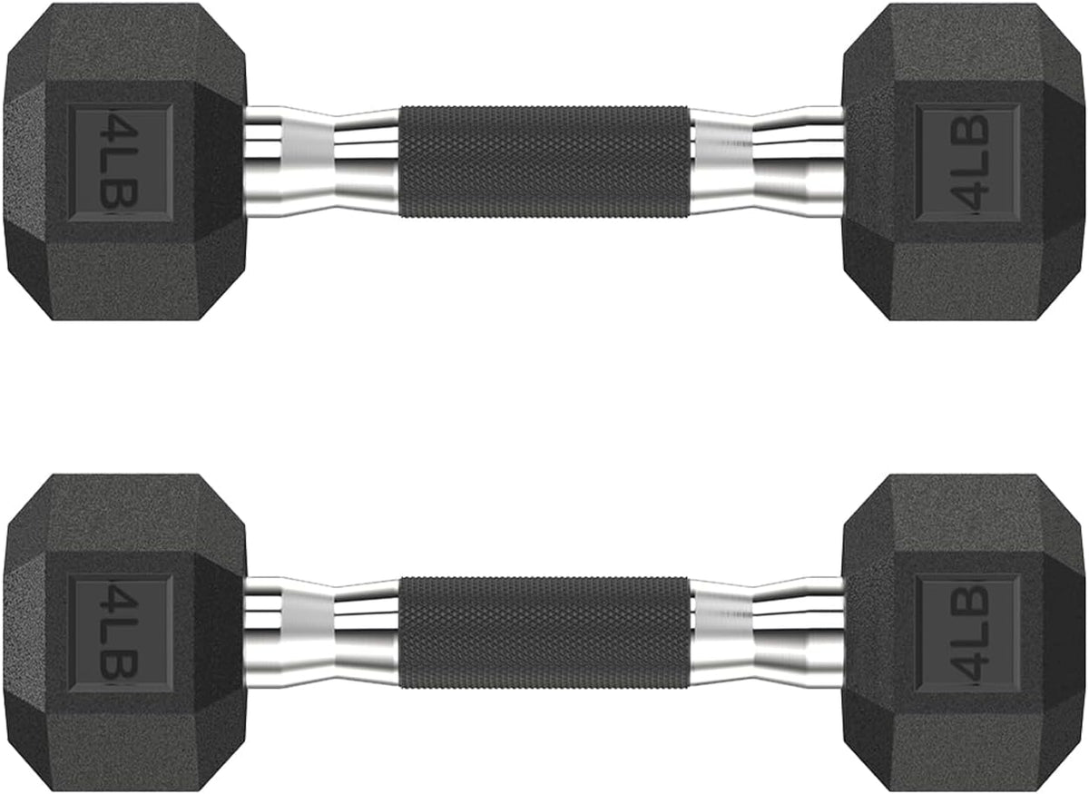 Hex Dumbbell Set 2.5-400 lb, Rubber Encased Exercise & Fitness Dumbbells, Weights Dumbbells Set of 2, Hand Weight for Strength Training