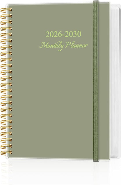 5 Year Planner 2026-2030 - April 2026 to December 2030, 5.8" x 8.5", Pink