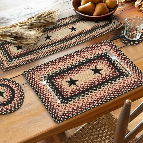 Homespice Gloucester Braided Table Runner for Primitive Decor, Rect 11x36