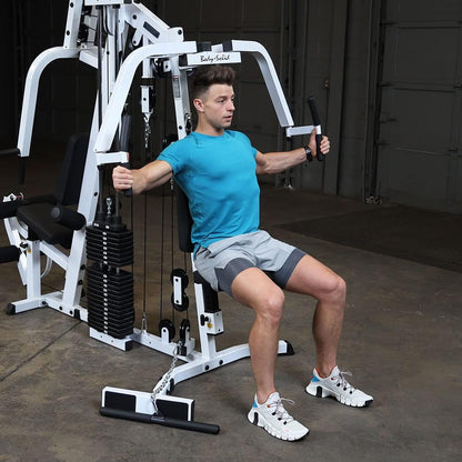 Body-Solid (EXM2500LPS) Multi-Station Home Gym Machine, Arm & Leg Strength Training Functional Exercise Workout Station, 210lbs. Weight Stack with Leg Press