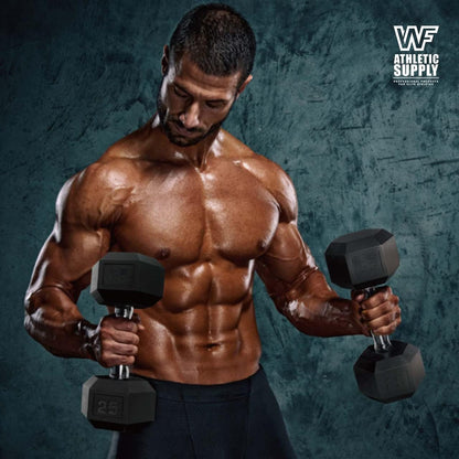 WF Athletic Supply 200Lb Dumbbell Set, 10-30Lb Dumbbell Set with A Frame Storage Rack for Muscle Toning, Strength Building & Weight Loss - Multiple Choices Available