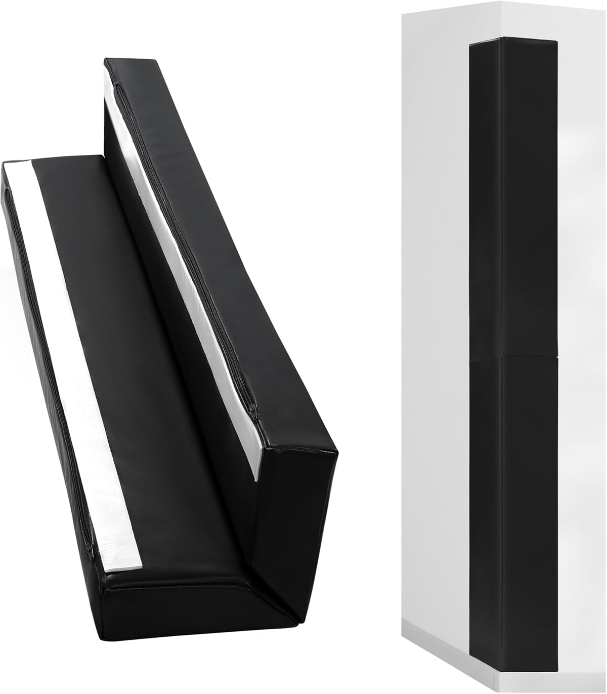 ROYALAY Wall Corner Guard, Heavy Duty Corner Protectors for Safety, Foam Basketball Court, Waterproof 2 Sides Corner Pad for Gyms, Basketball Court, Playrooms, Garages, Black