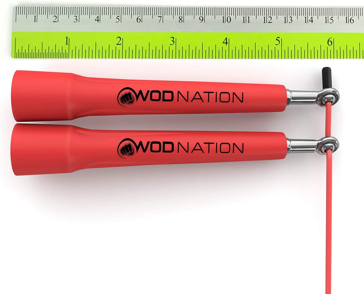 WOD Nation Adjustable Speed Jump Rope For Men, Women & Children - Blazing Fast Fitness Skipping Rope Perfect for Boxing, MMA, Endurance