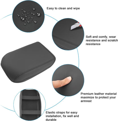 SXCY for 2025 VW Tiguan Armrest Cover for 2025 Volkswagen Tiguan Accessories 2025 Tiguan Center Console Cover 2025 Tiguan Middle Console Cover (Thin Cover with Black Line)