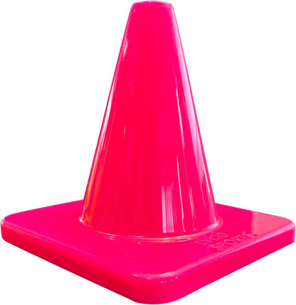 LVL10 Pro Training Cones - 6" Soccer Training Cones for Sports - for Basketball, Football, Basketball and Agility Drills - Soccer Field Markers That Won't Crack, Slide or Fly