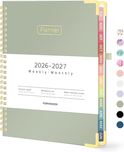 Forvencer Academic Planner 2026-2027, Calendar Jul 2026-Jun 2027, 6" x 8"