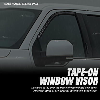 Auto Dynasty Set of 2 Carbon Fiber Pattern Window Visors Compatible with 1997 1998 1999 2000 2001 2002 2003 2004 Ford F150 F250 Heritage, Tape-On Rain Guards Shield Vent Shade Deflector Glossy Black