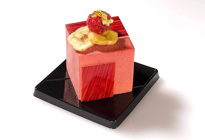 OCPO KITCHEN Cube Silicone Mold for Baking Mousse Cake, French Dessert, Pastry, Chocolate, Brownie, Ice Cream, Pudding, Ice Mold, 3D Cube Shape (8-Cavity)