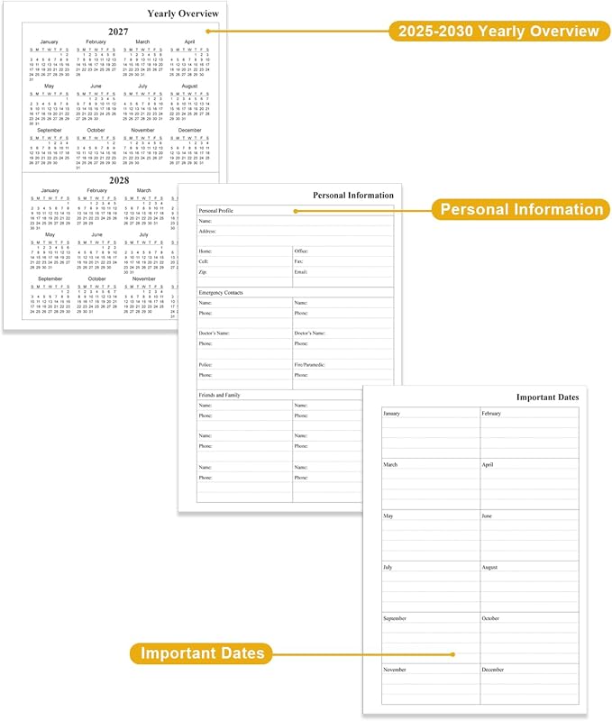 5 Year Planner 2026-2030 - April 2026 to December 2030, 5.8" x 8.5", Pink
