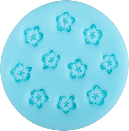 Flower Silicone Molds Mini Flower Fondant Chocolate Molds for Cake Decorating Cupcake Topper Candy Gum Paste Polymer Clay