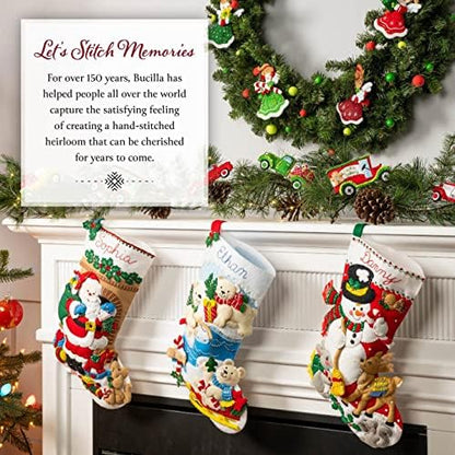 Bucilla Felt Applique Door Stopper Making Kit, Let It Snow, Perfect for DIY Arts and Crafts, 89632E