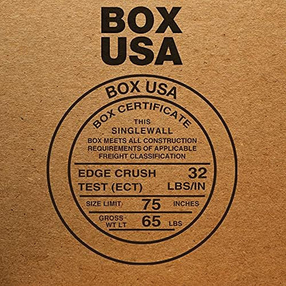 BOX USA 16 x 16 x 30 Corrugated Cardboard Boxes, Tall 16"L x 16"W x 30"H, Pack of 10 | Shipping, Packaging, Moving, Storage Box for Home or Business, Strong Wholesale Bulk Boxes