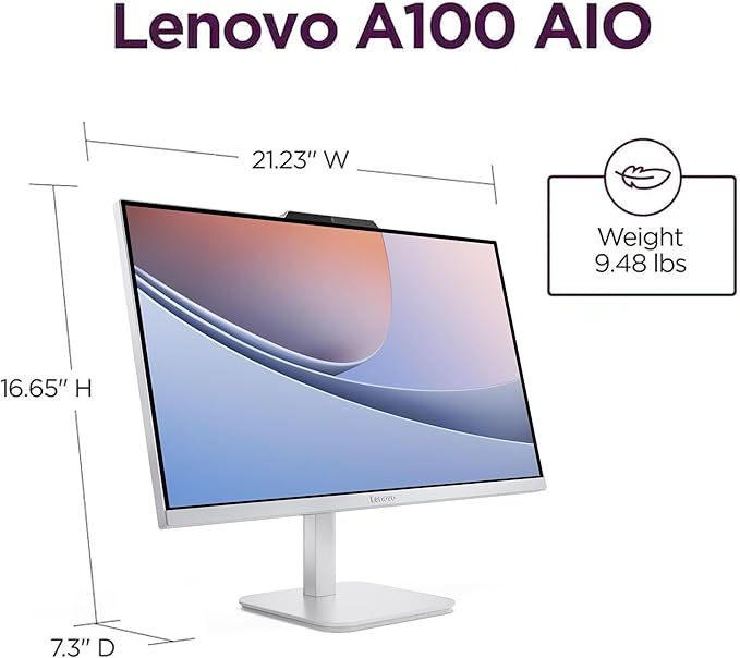 Lenovo 24" FHD All-in-One Desktop Computer for Home & Office, Intel Processor, 32GB RAM, 500GB External + 512GB PCIe, HDMI, Bluetooth 5.2, Business AIO, Vent-Hear, Wireless Keyboard & Mouse, Win 11