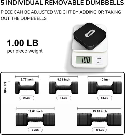 Adjustable Dumbbell Set for Women Men 16LB 20LB Hand Weights Dumbbells Sets Woman Exercise Fitness dumbbell Adjust dumbbells set of 2 for Home Gym Workout Strength Training Equipments