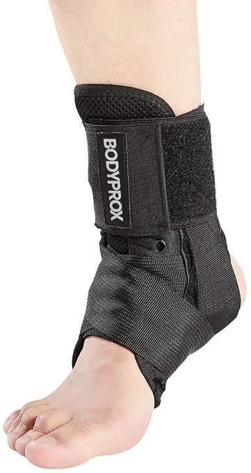 Bodyprox Ankle Brace for Women and Men, Lace Up Ankle Support Brace Stabilizer for Sprained Ankle (Large)