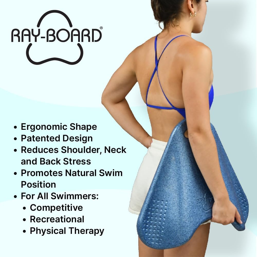 Swim Kickboard: Ergonomic for Comfort and Performance- Promotes Natural Swimming Position, Supportive Kick Board | Advanced Workout and Training Equipment for Pool