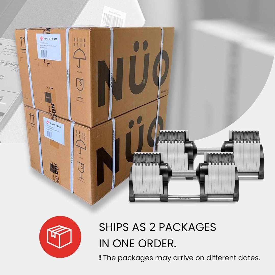 NUOBELL Adjustable Dumbbells 5-80 lbs: Replace 16 Sets, Ideal for Home Gym Weight Bench & Press